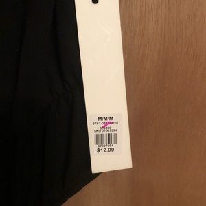 New Black Bodysuit Button Crotch